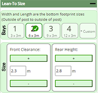 Control explanation - Lean-to Size