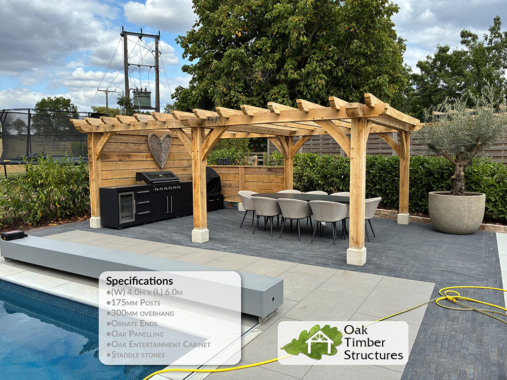 Oak Pergolas made bespoke to your Design