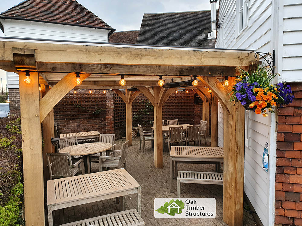 Solid Oak Pergolas - Oak Timber Structures