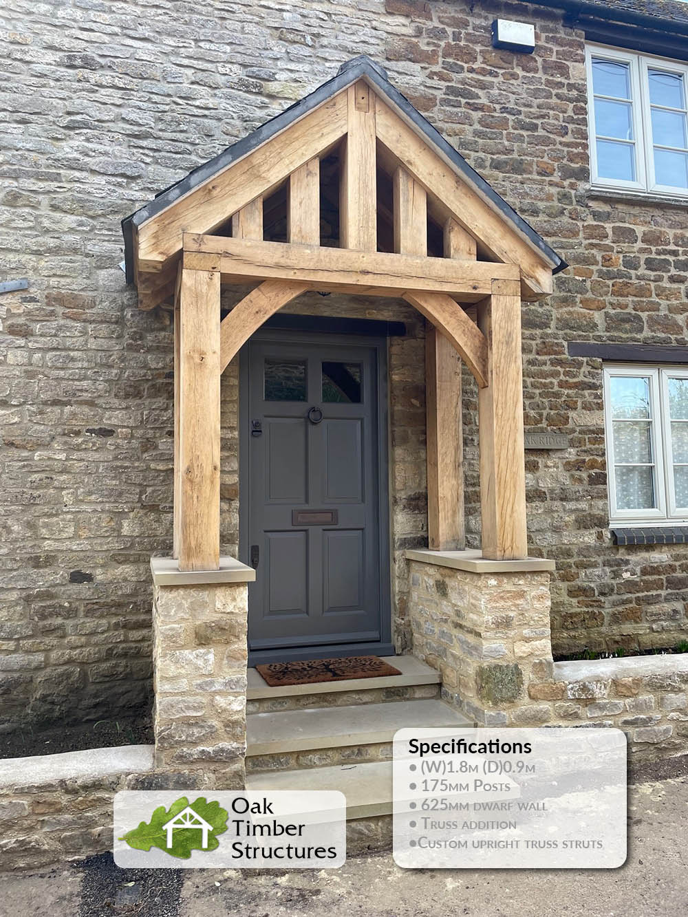 Solid Oak Porches - Oak Timber Structures