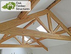 An oak frame and trusses