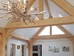 An oak frame and trusses